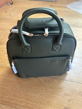 Ayla & Co Olive Green Baby Bag with Top Handles